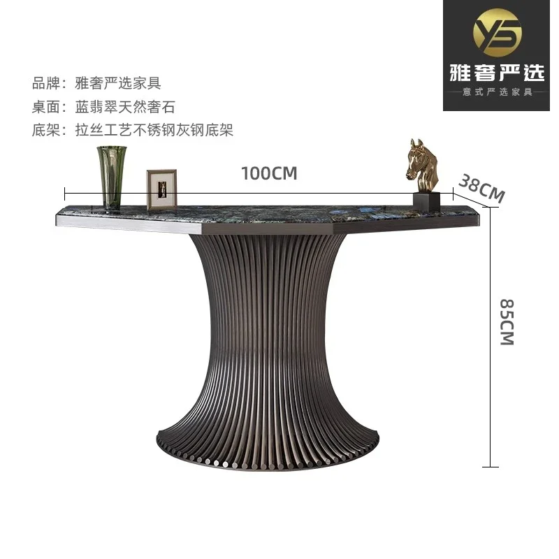 

GZ entrance table Minimalist marble entrance table Simple living room against the wall Entrance table