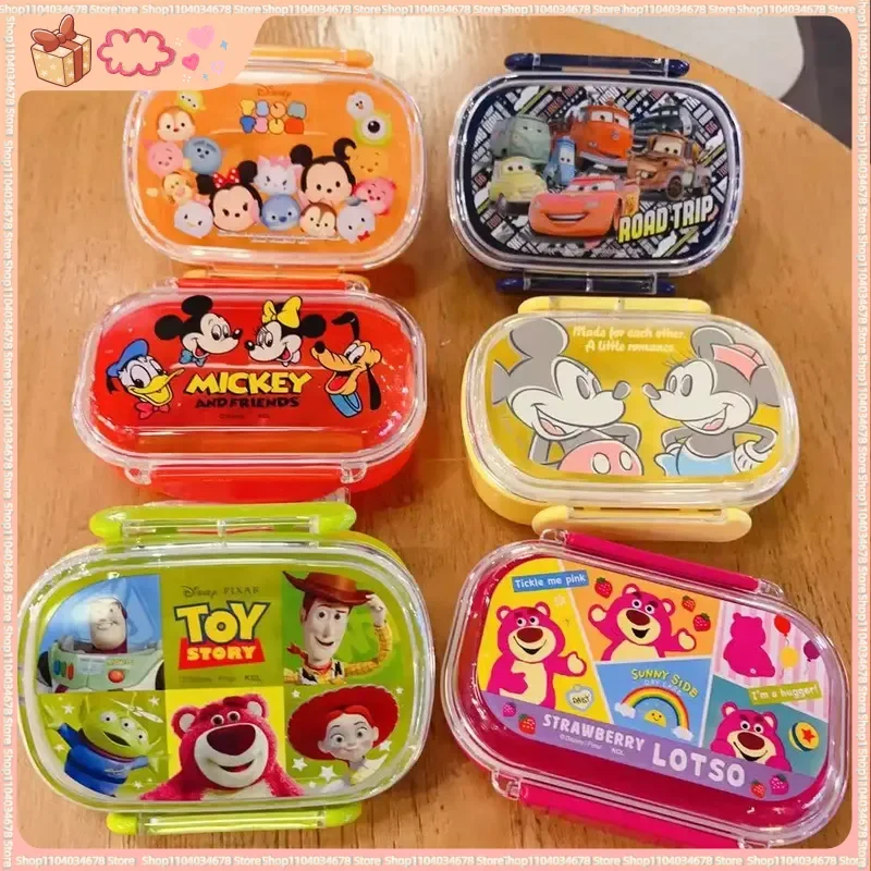 2026 New 300ml Cute Cartoon Toy Story Strawberry Bear Mcqueen Minnie Lunch Box Fresh-Keeping Box Fruit Bento Box Student Gift