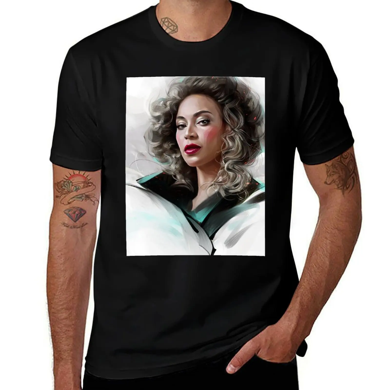 Queen B T-Shirt Modern Print Casual T-Shirt