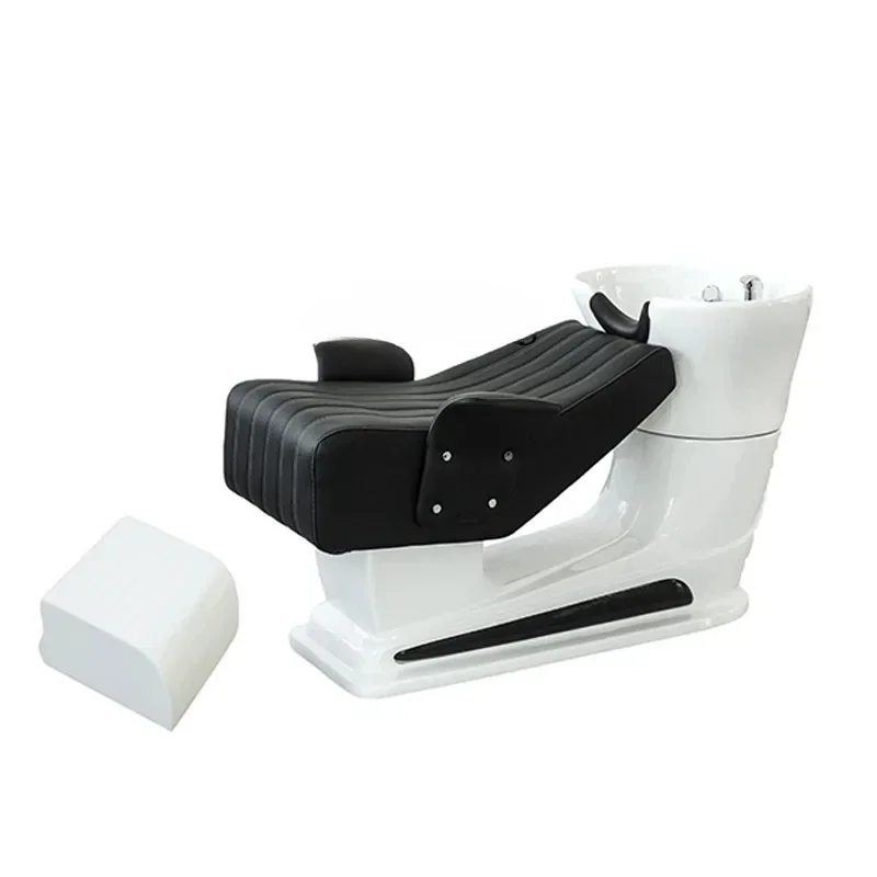 FRP Shampoo Chair Barber Shop Head Treatment Hair Salon Health Care Beauty Hair Fumigation Ear Cleaning Integrated Bed