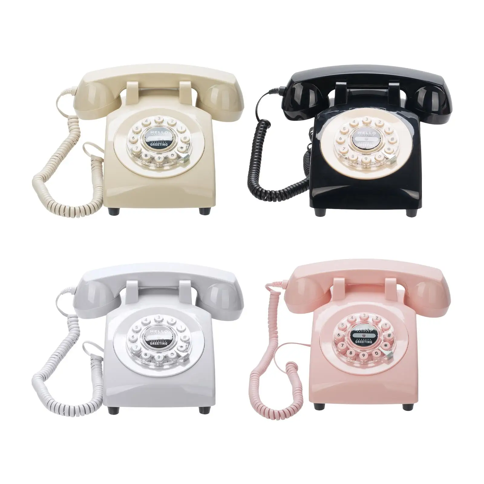 Guestbook Wedding Phone Push Button Rotary Dial Desk Telephone for Desk Retirement Party Birthday Gathering Special Occasions