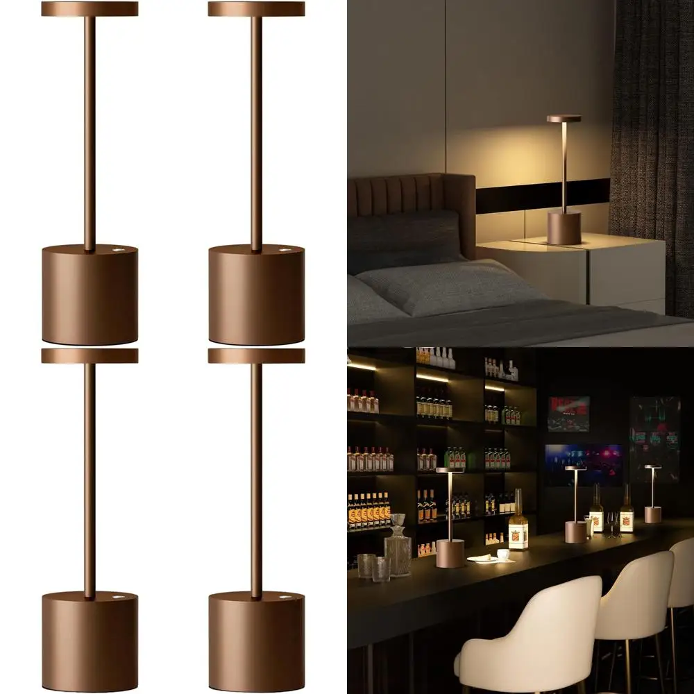 

2-Pack Rechargeable LED Table Lamps with 5000mAh Battery, Adjustable Brightness, Portable for Indoor/Outdoor Use