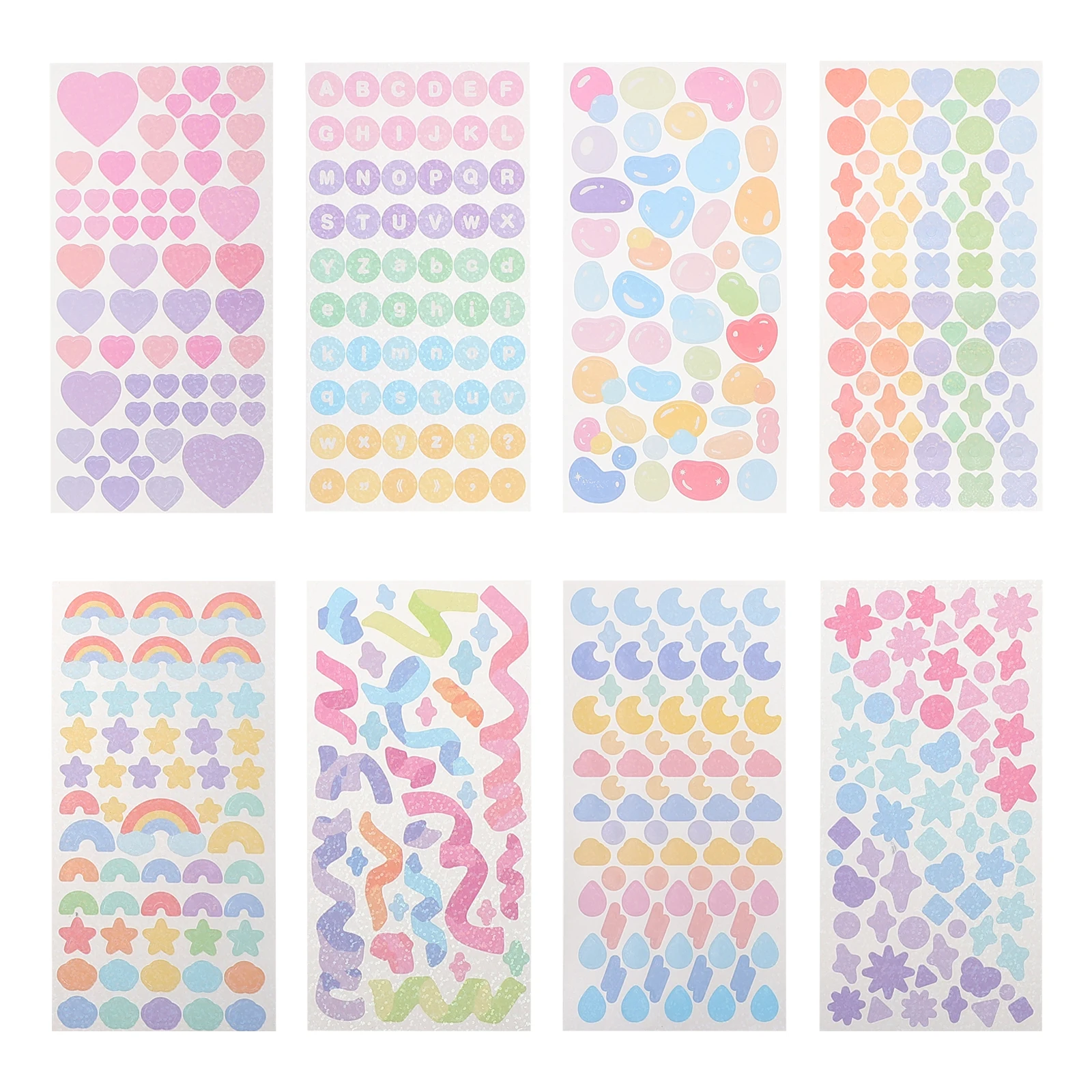 

8 Sheets Decorative Stickers DIY Self Adhesive Sticker Craft Scrapbook Pet Theme Self Adhesive Wall Decals Poster Art