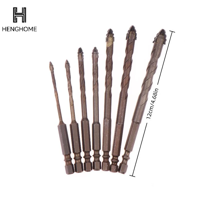 

5/7 шт. набор зубчатых сверл, высокопрочные специальные зубчатые спиральные биты 3-12 мм для бетона/плитки/стекла, набор инструментов для сверления