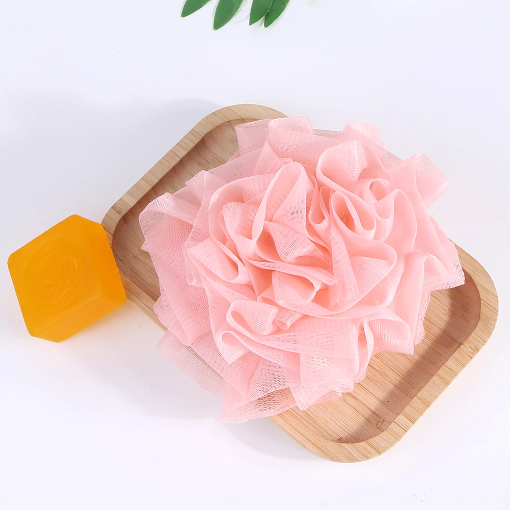 Large Bath Ball Soap Rich Bubble Bath Towel Can Hold Soap Scrubber Body Cleaning Mesh Shower Wash Sponge Bathroom Accessories