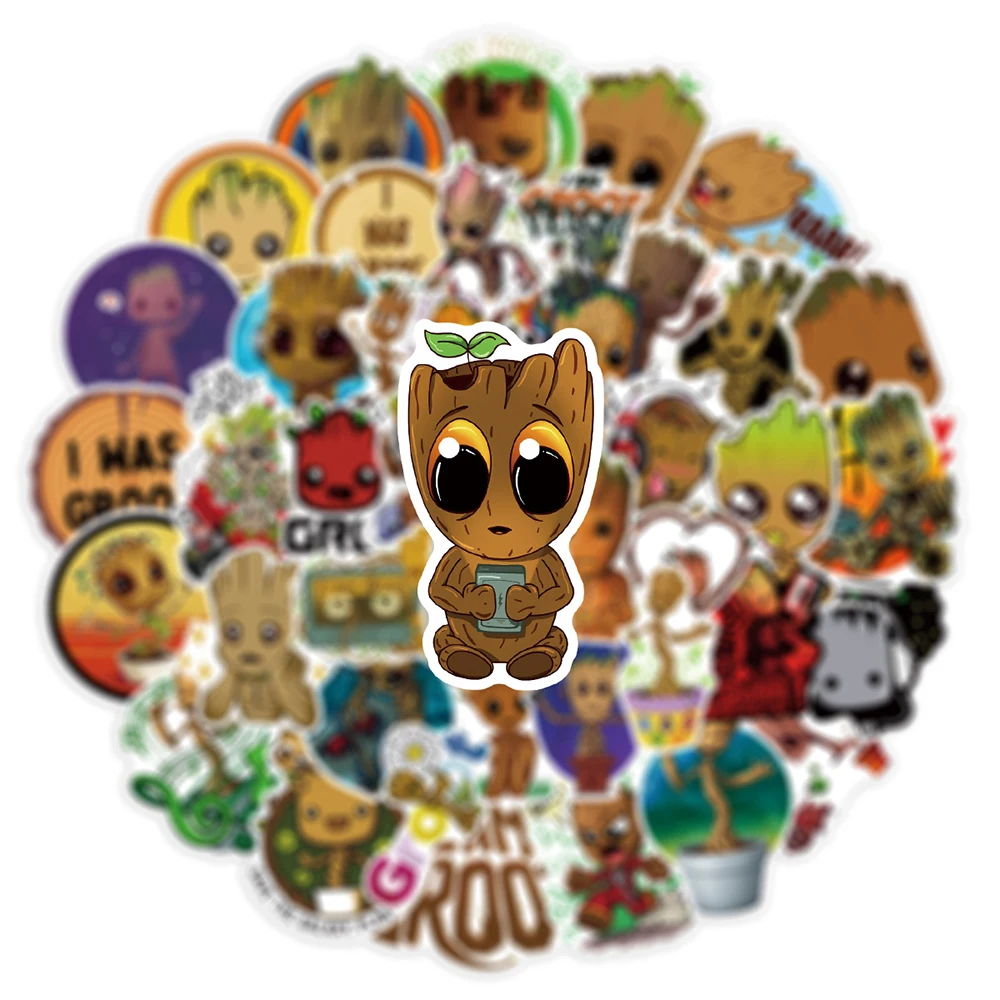 10/30/50PCS Disney Cute Groot Stickers Guardians of the Galaxy Cartoon Decals DIY Motorcycle Notebook Phone Guitar Car Kids Toy