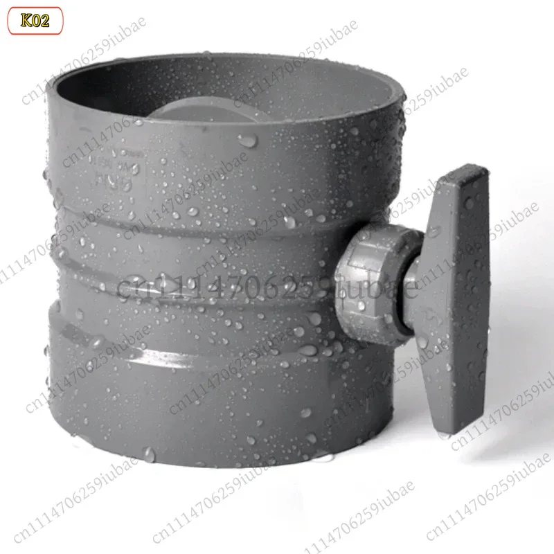 df 63‑315mm PVC Pipe Manual Switch Valve, Circular Air Duct Air Volume Control Regulating Valve Replacement Accessory