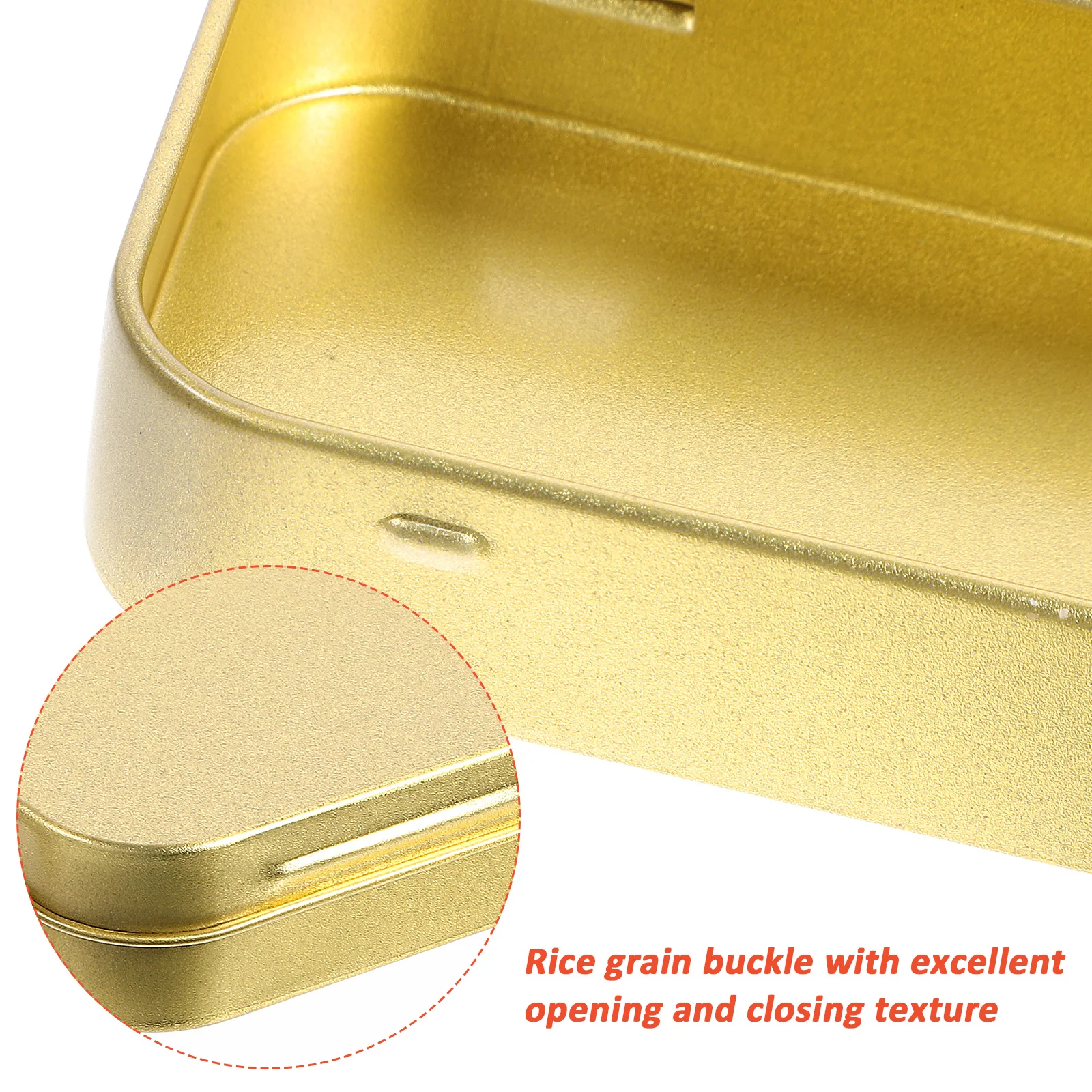 

5pcs Tin Box Hinged Lid Portable Rectangular Container For Candy Gift Packaging Compact Small Storage Case Mini Accessory