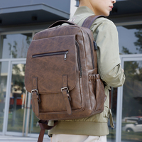 Men's fashionable PU waterproof new backpack mochila mochila para viaje backpack mochila masculina school bag sac à dos homme