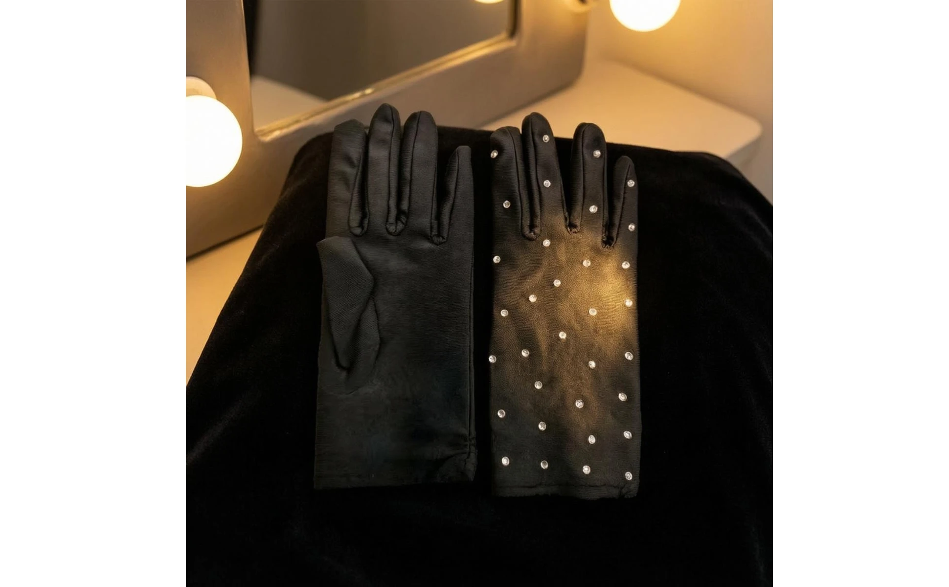 Rhinestone Gloves Sparkling Gloves with Rhinestones Costume Accessory Slim-Fitting Lightweight for Performers