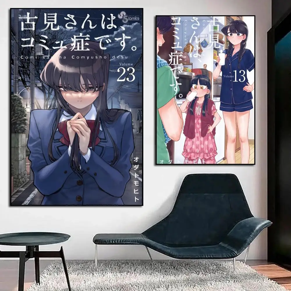 Komyushou Desu Komi Shouko Poster HD PVC Waterproof Wall Art - Self Adhesive Scratch Proof For Home Office Bar