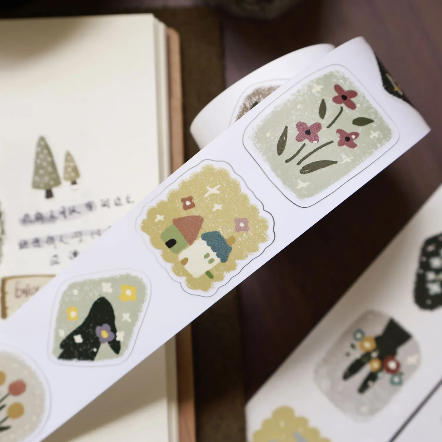 Light retro salt journal planner [Spring Exhibition] PET Washi tape Die cut