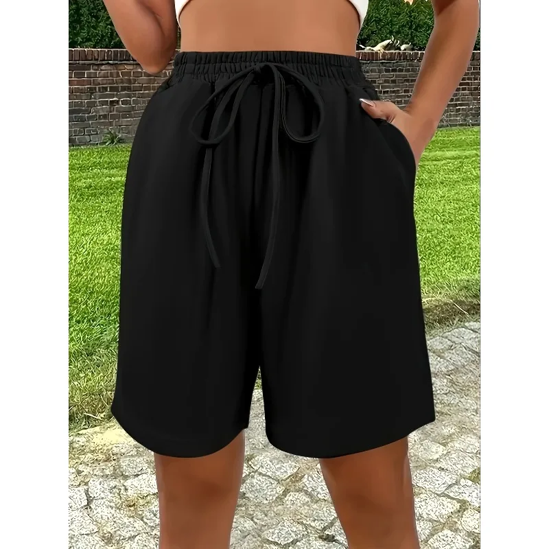 Summer Solid Color Loose Pocket Casual Unisex Five Quarter Shorts Loose Shorts Summer New Style