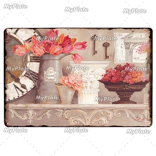 Lavendel Metal Poster Plakette Vintage Metal Zeichen Zinn Zeichen Wand decoration for Garten Küche Blume Eisen Painting