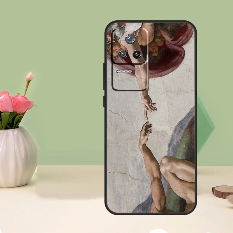 Art Fresco Michelangelo Creation of Adam Case For POCO X4 GT F4 F3 M3 M4 X3 Pro Cover For Xiaomi 12 11T Pro 12S Ultra Mi 11 Lite