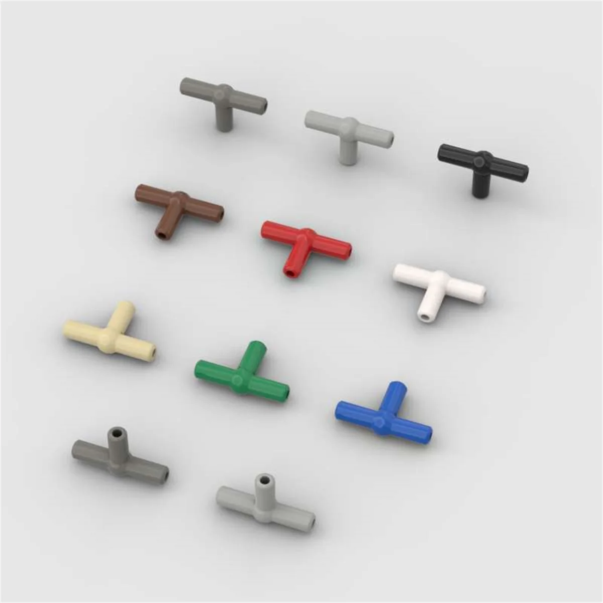 10PCS Replaceable 4697 Pneumatic T-shaped Building Blocks General Puzzle Particle Connection Dropshipping Brick Toy Kid Gift