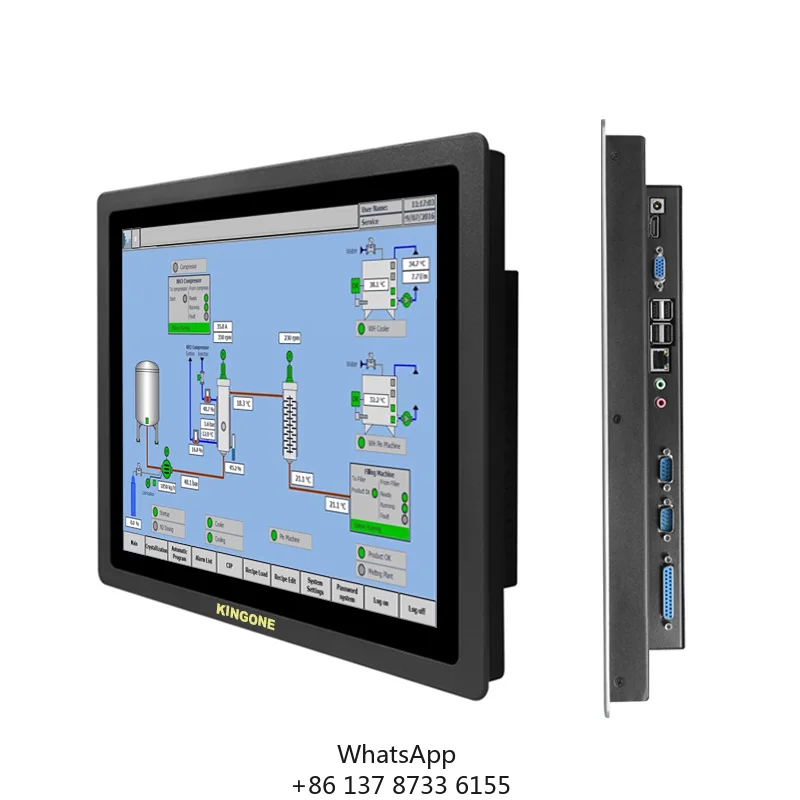 KINGONE 19 Inch 9-36V Dc Automation Industrial Panel Computer HMI Touch Screen Industrial Tablet Pc