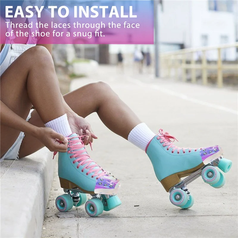 ใหม่ 4 ชิ้นสเก็ต Toe Guards มังสวิรัติ Faux PVC Roller Skate Toe Caps รองเท้า Shield Toe Protector Roller Skates อุปกรณ์กีฬา