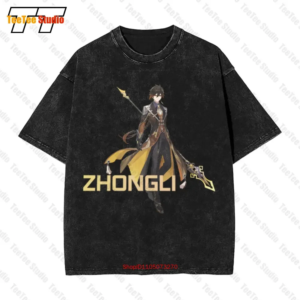 Genshin Impact Zhongli Vintage Oversized T-Shirt A7KS