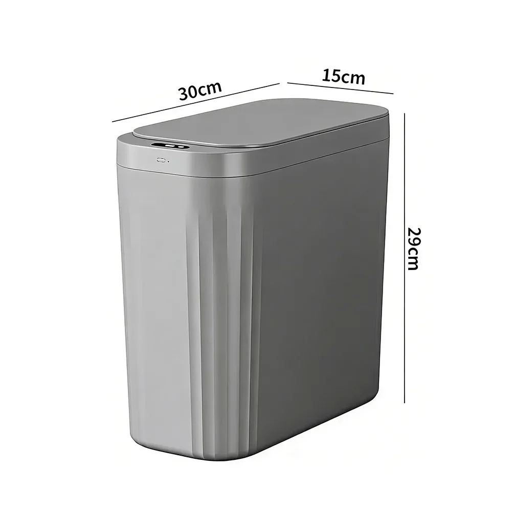 smart-sensor-trash-can-13-gallon-waterproof-lid-stable-base-for-kitchen-bathroom-bedroom-living-room-narrow-shape