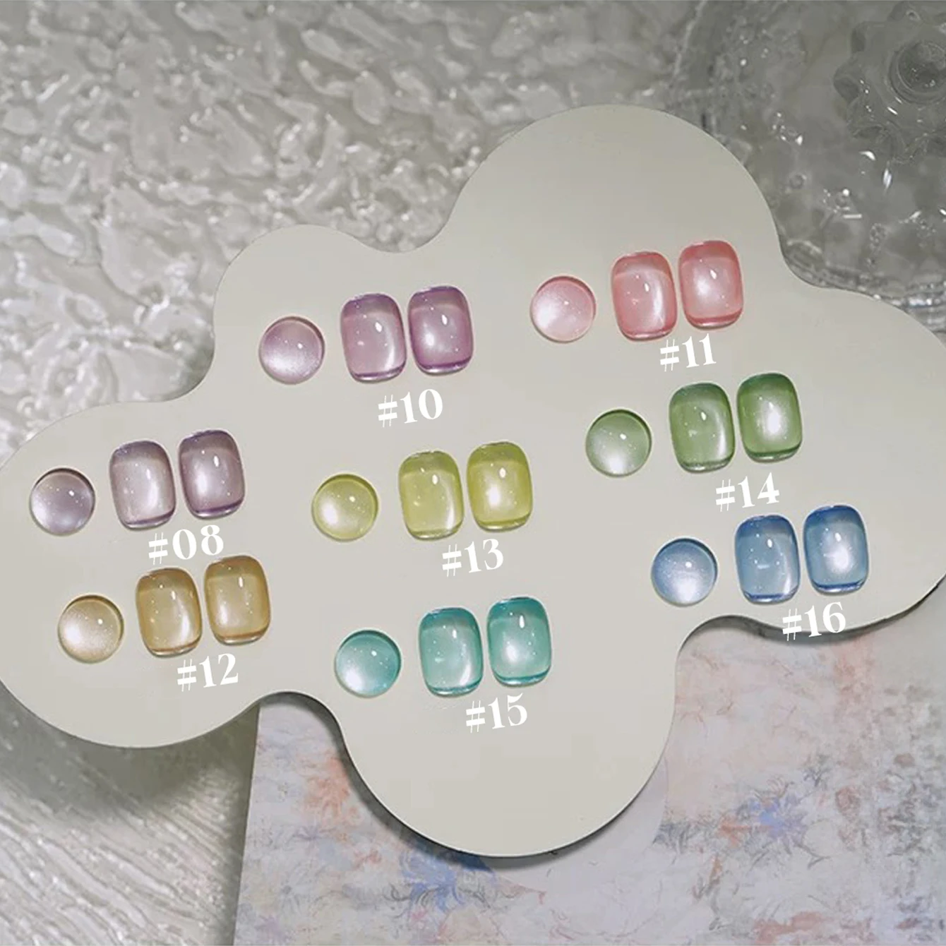 12ml 1 pçs água gelo transparente verde grânulo de vidro ímã olho de gato gel unha polonês unhas verdes luz uv unhas arte do prego