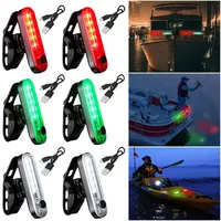Luz LED de navegación para barco, lámpara de señal de vela impermeable, luces traseras, luz de advertencia de seguridad para yate marino, Kayak, velero, 4/6 Uds.