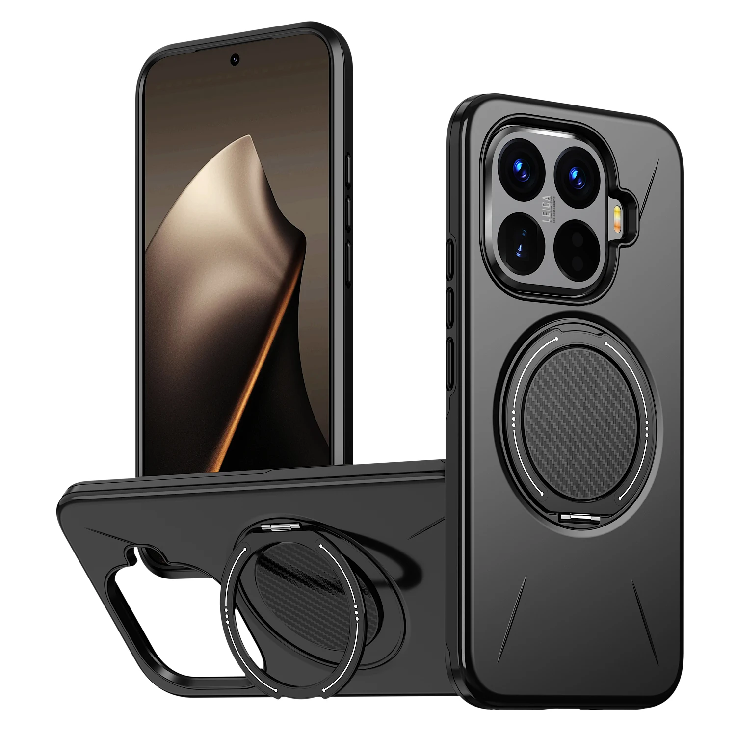Pour Xiaomi 17T Pro 17T 360 °   Étui de téléphone rotatif de luxe avec support, coque robuste antichoc, protection renforcée, fundas