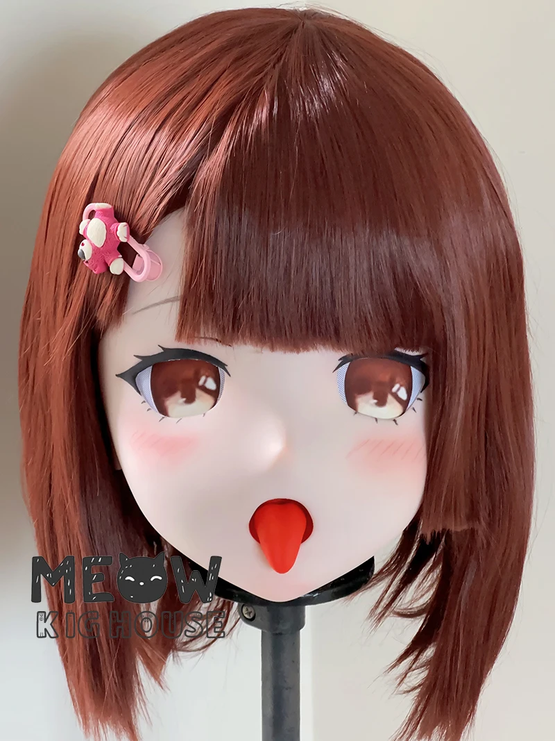 

(STK021) Stock PLA Material Full Head Lockable Crossdress Male to Female Japanese Cartoon Anime Game Character Kigurumi Mask