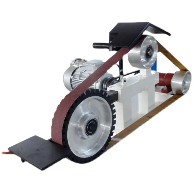 Grade belt sanding machine multi-functional horizontal electric grinding metal parts flat deburring small polishing machine
