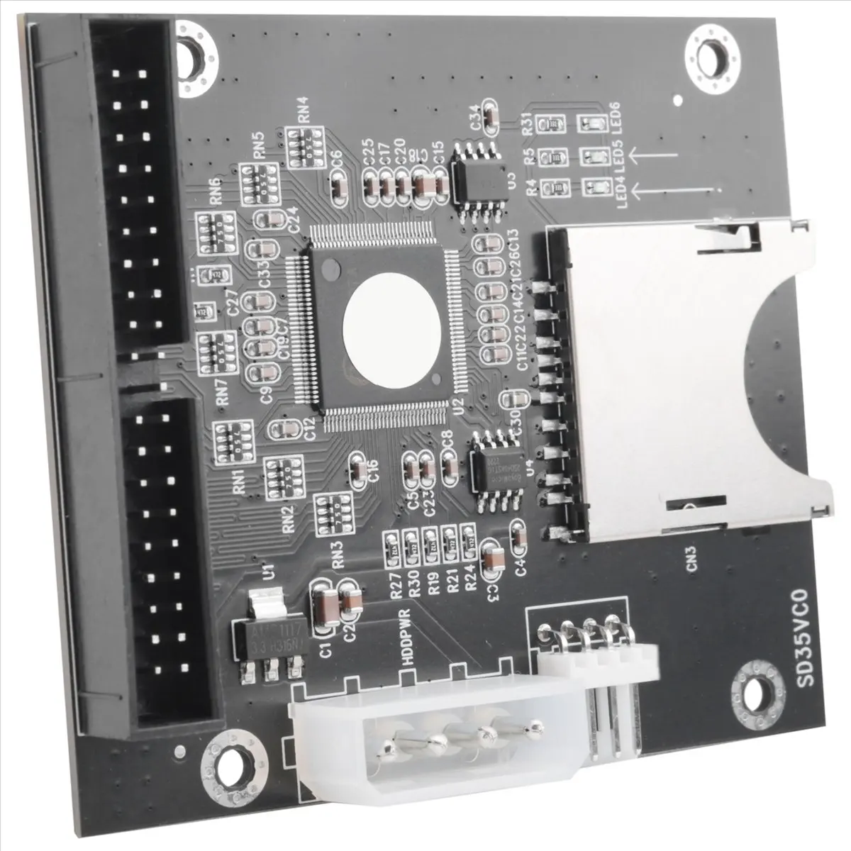 A003 SD SDHC SDXC MMC Card to IDE 40Pin 3.5inch Male Adapter
