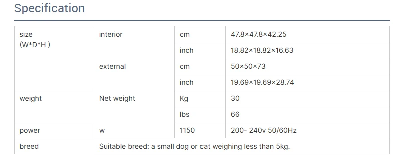 Pet Grooming Hair Dryer Machine Large Automatic Hair Blower Drying Box