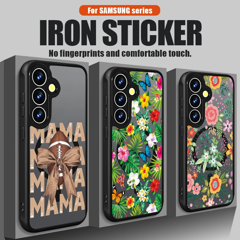Beautiful Floral Pattern Magnetic Phone Case For Samsung Galaxy S26 S24 S23 Ultra S25 FE S22 Plus S25Edge For Magsafe Hard Cover