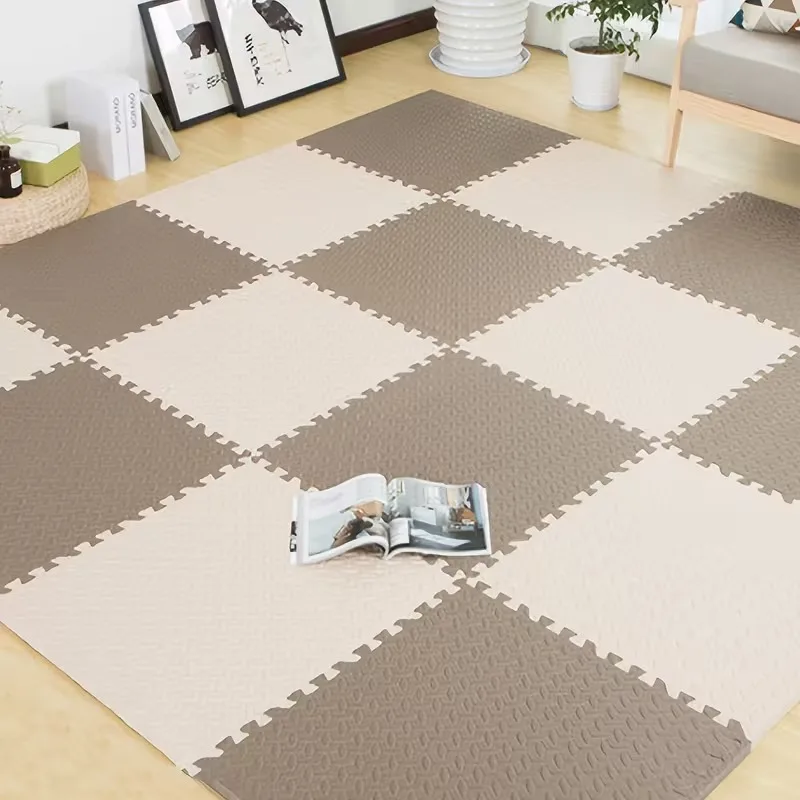 1-20PCS 30x30cm Interlocking Floor Mat for Bedroom Home Thick Puzzle Crawling Carpet for Adults Soft Non Slip Summer Play Mat