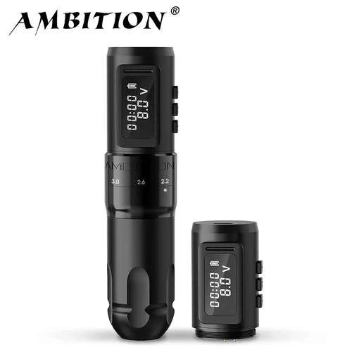Ambition MARS-U máquina de tatuaje inalámbrica profesional pluma carrera ajustable 2,2-4,2mm cartucho 1800mAh Motor sin núcleo arte del tatuaje