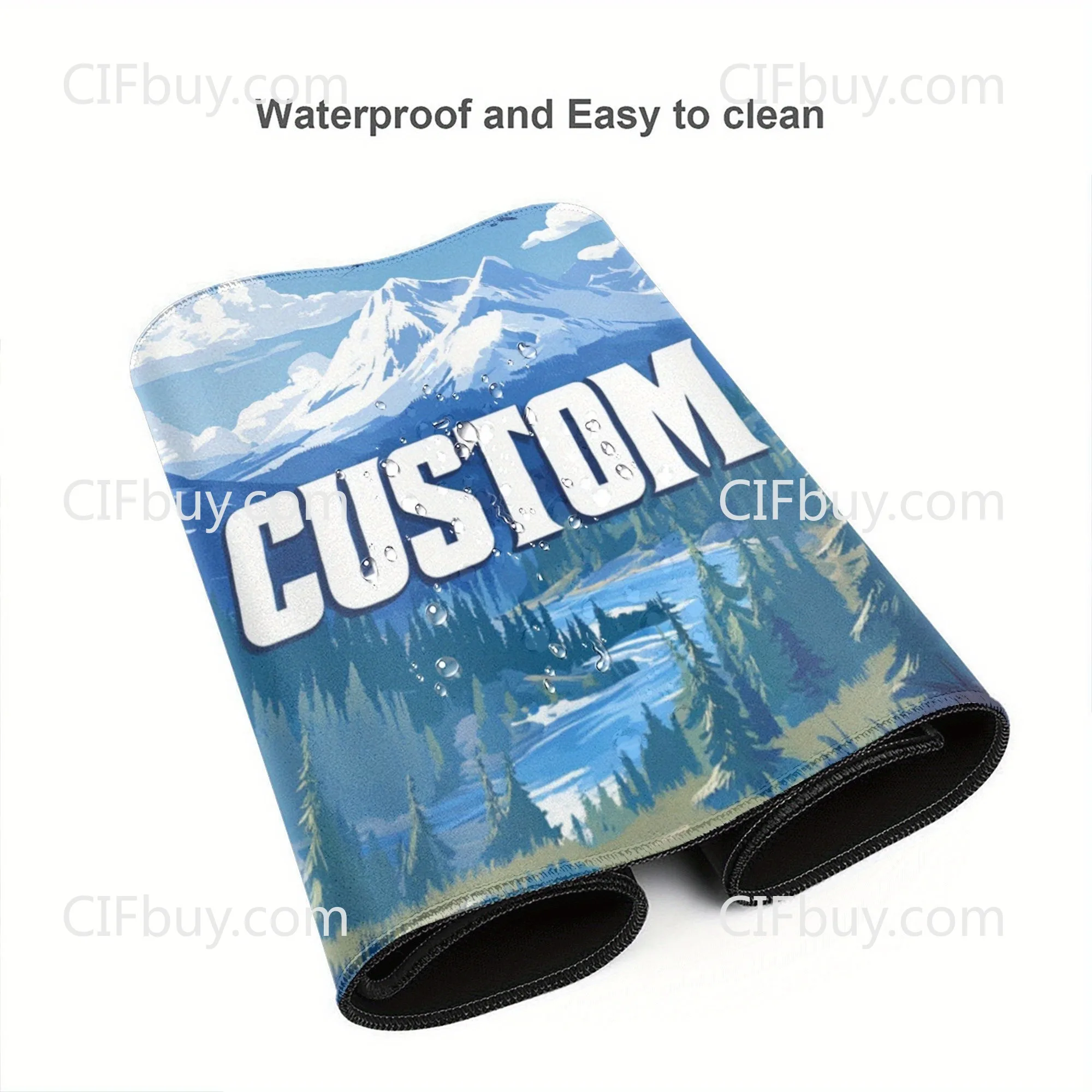 Personalized Photo Logo Landscape Desk Mat, Bright‑Color HD Print Ergonomic Mouse Pad for Office Gaming & Wedding Souvenir Gift