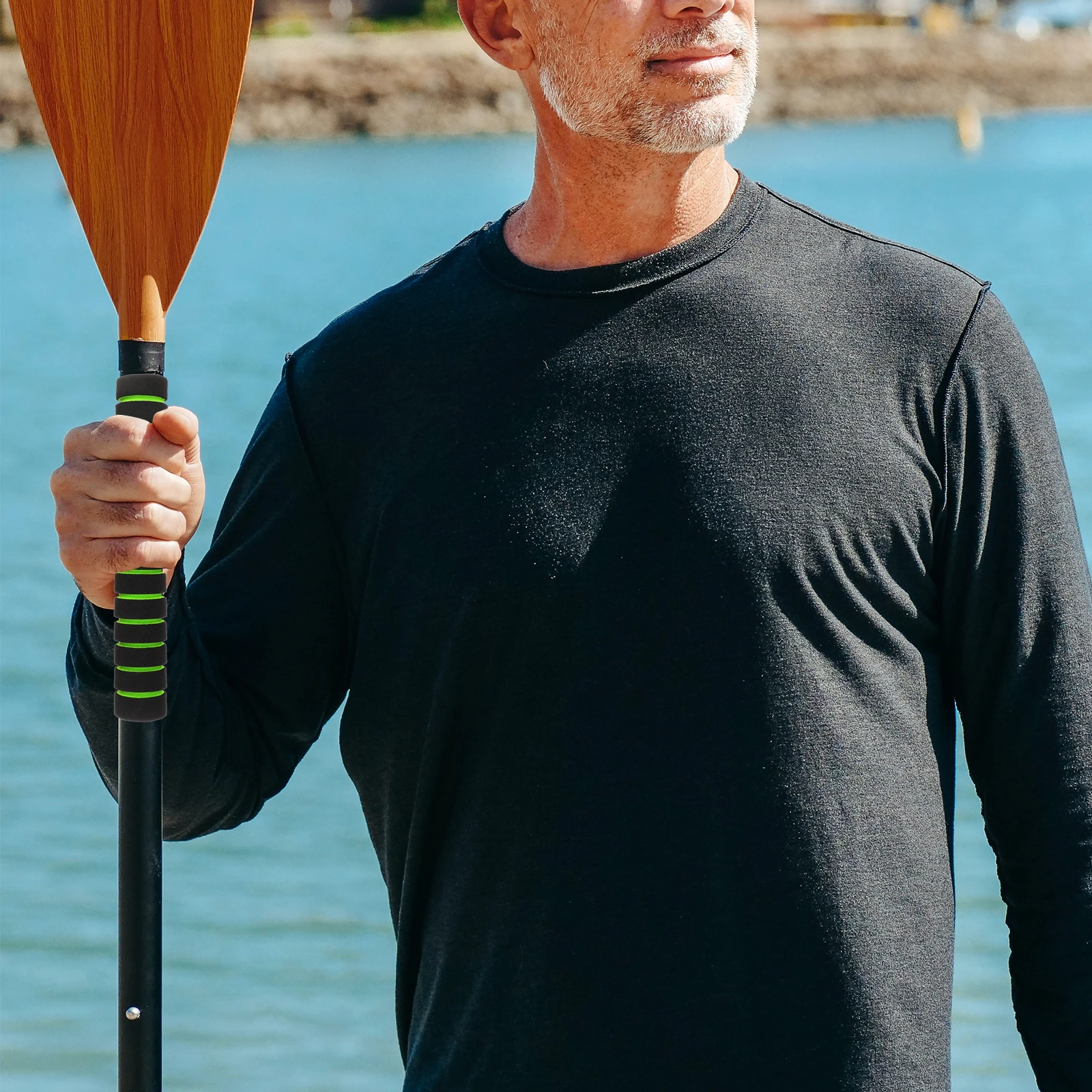

Sleeve Oars 22CM Non-Slip Foam Kayak Paddle Grips Green Sponge Handle Protective Case for Paddle Rod Durability Comfort