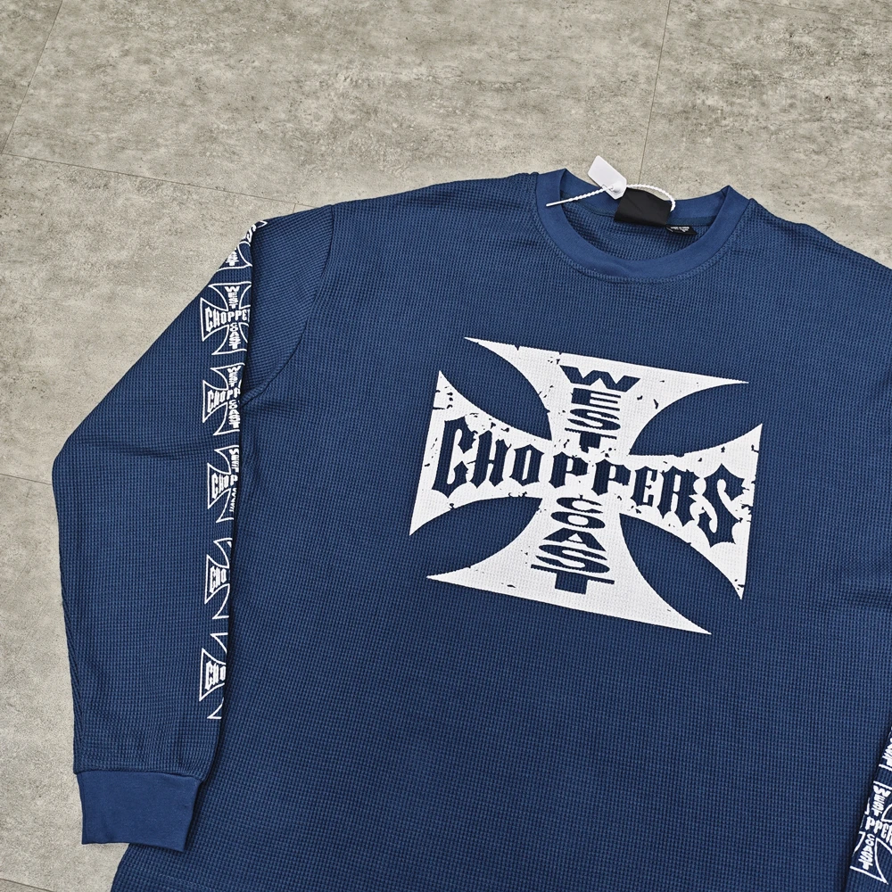 

Yao модная уличная одежда, роскошная ретро мешковатая повседневная вафельная ткань с длинным рукавом, осенняя мужская одежда, футболка с графическим принтом унисекс