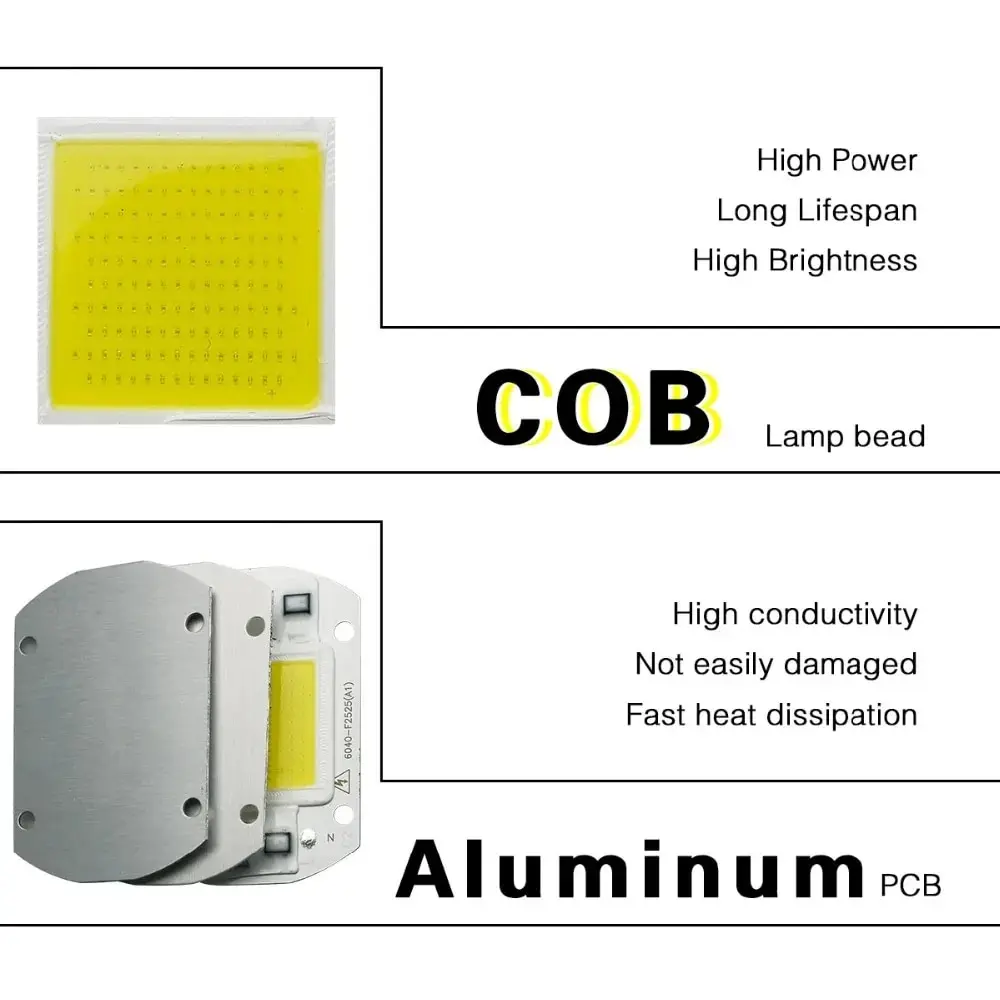 LED Chip COB Lamp Bead 20W 30W 50W LED 220V 110V Smart IC No Need Driver DIY Flood Light Led Matrix Spotlight Outdoor Chip Lamp