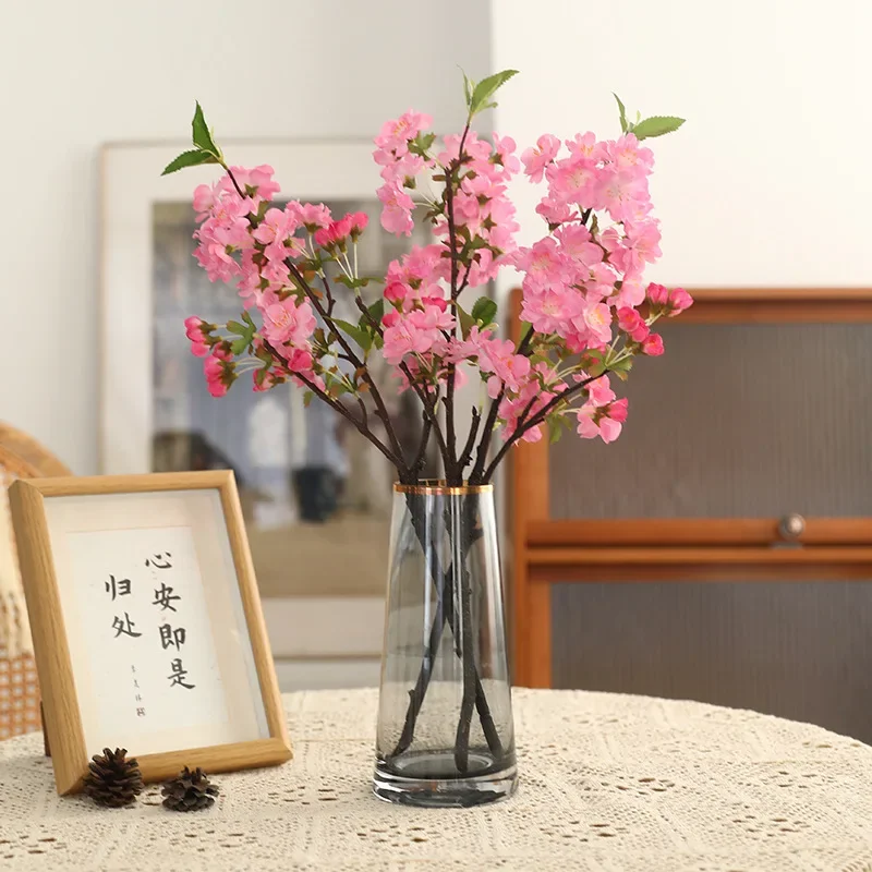 49CM Cherry Blossom Artificial Flower Chinese Home Living Room Outdoor Peach Flower Arrangement Photo Props