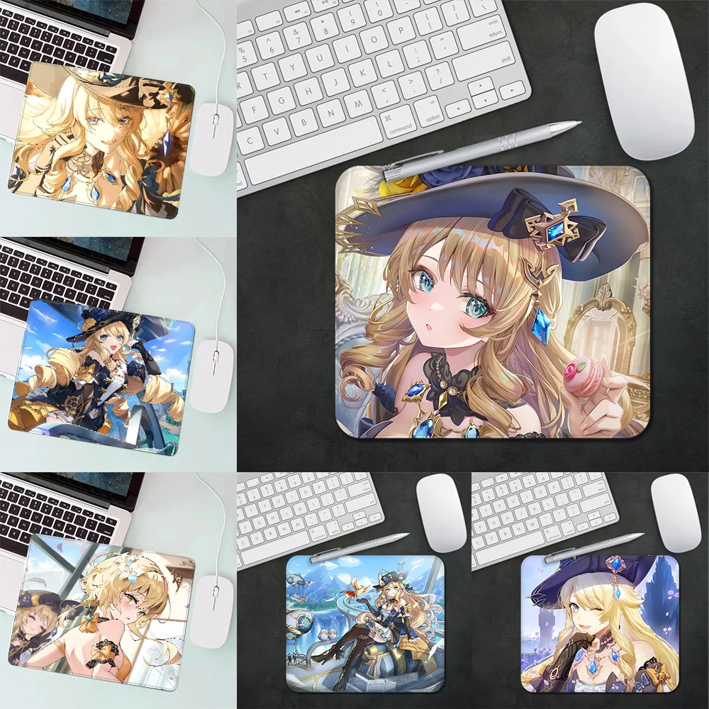 Anime Genshin Impact Navia Gaming Mouse Pad XS Small Mousepad For PC Gamer Desktop Decoration Office Mouse Mat Deskmat Rug