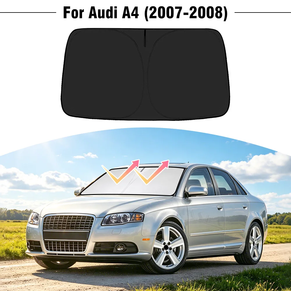 

For Audi A4 2007 2008 Car Windshield Sunshade Cover Front Window Sun Shade Visor UV Protection Accessories