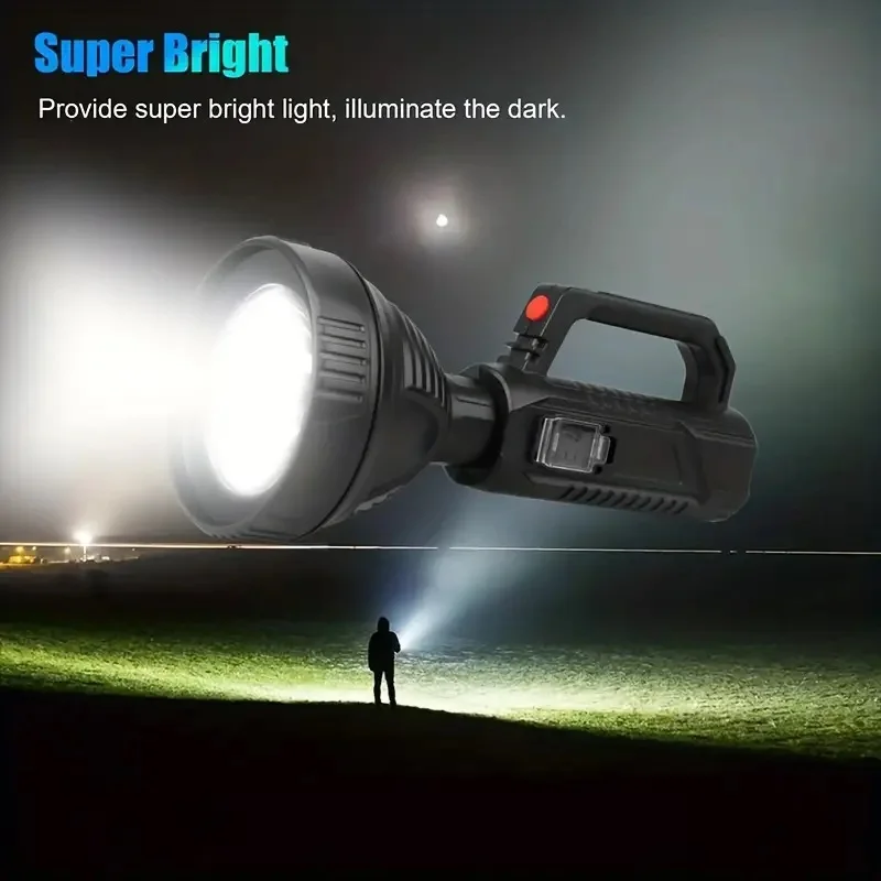 Powerful XHP100 LED Flashlight Portable Searchlight Camping Flashlights Rechargeable Spotlight Strong Light Handheld Torch Light