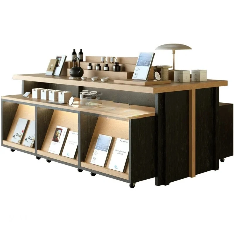 Y Nakashimadai merchandise tea ware bookstore display cabinet ornament tea shop specialty product display cabinet
