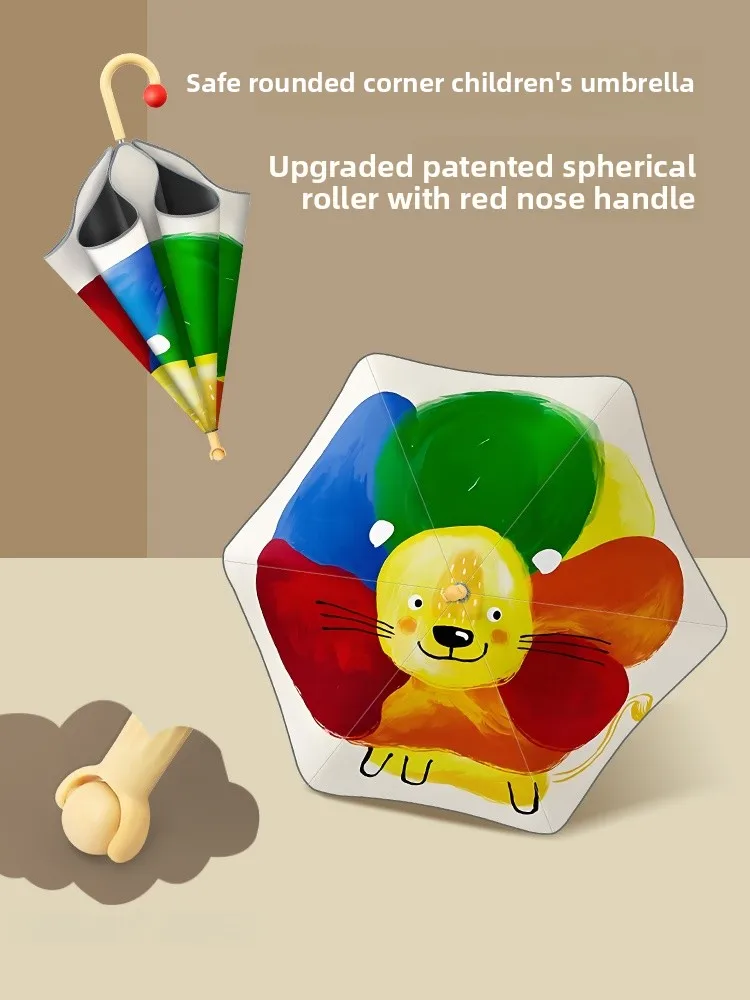 

Children's Se Umbrella Cartoon Sunade Sunscreen Kindergarten School Special Use Long Handle Umbrella Rain And Sun Prote...