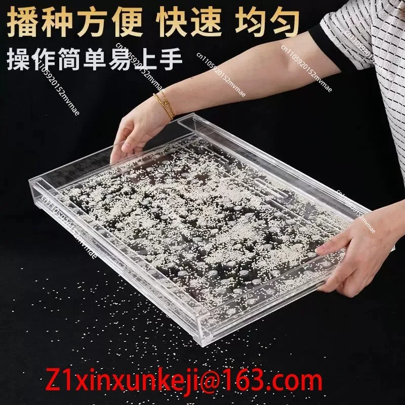 Acrylic Manual Seed Sower 32/50/72/98/105/162/200  Holes - Efficient Seeding Tool for Seedling Tray Garden Nursery Planting