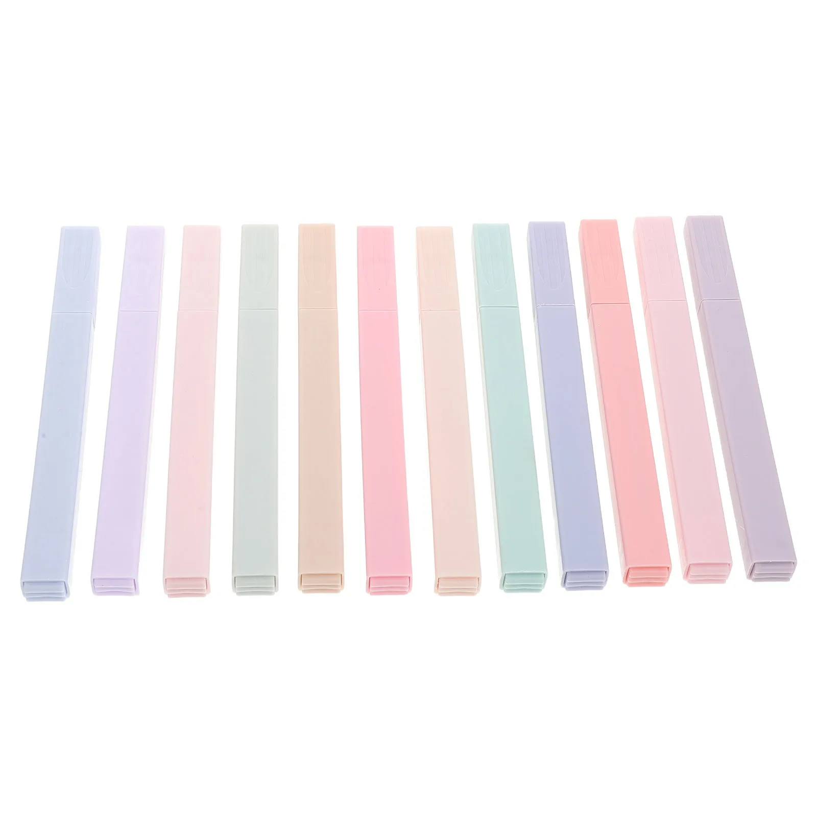

12pcs Fluorescent Highlighters Chisel Tip Pastel Assorted Colors No Bleed Long Lasting For Office School Study Journal Notes