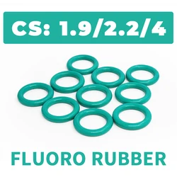 Thickness CS1.9/2.2/4mm Green FKM O-ring FPM fluorine rubber sealing gasket elasticity rubber washer ring Spot wholesale