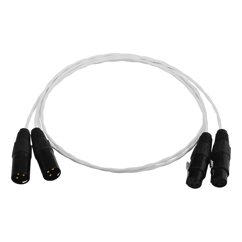 HiFi XLR Cable XLR Male To Female 3 Pin Plug Microphone Cable 2 Core OFC Silver-plated Microphone Mixer Balanced Cables