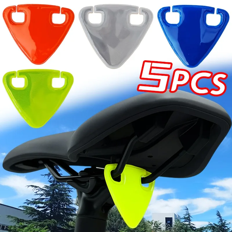 High Visibility Bike Reflector Triangle Safety Warning Tag Night Riding TPU Waterproof Bicycle Mountain Bike Reflective Pendant