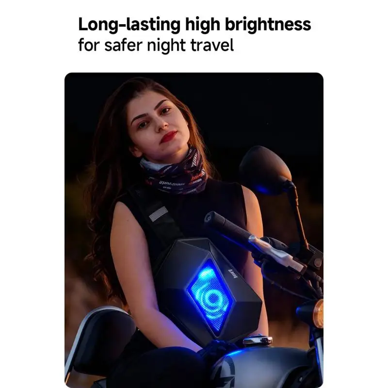 Smart LED Chest Bag Motorcycle Cycling Bag App Bluetooth Control LED Eyes Cool ABS Hard Shell Waterproof Duffel Bag Men Women